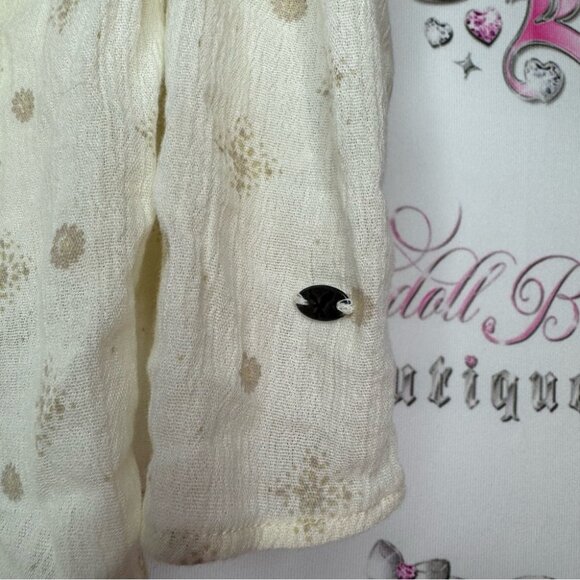 American eagle outfitters tank top embroidered floral flowers cream peach boho - Picture 7 of 9